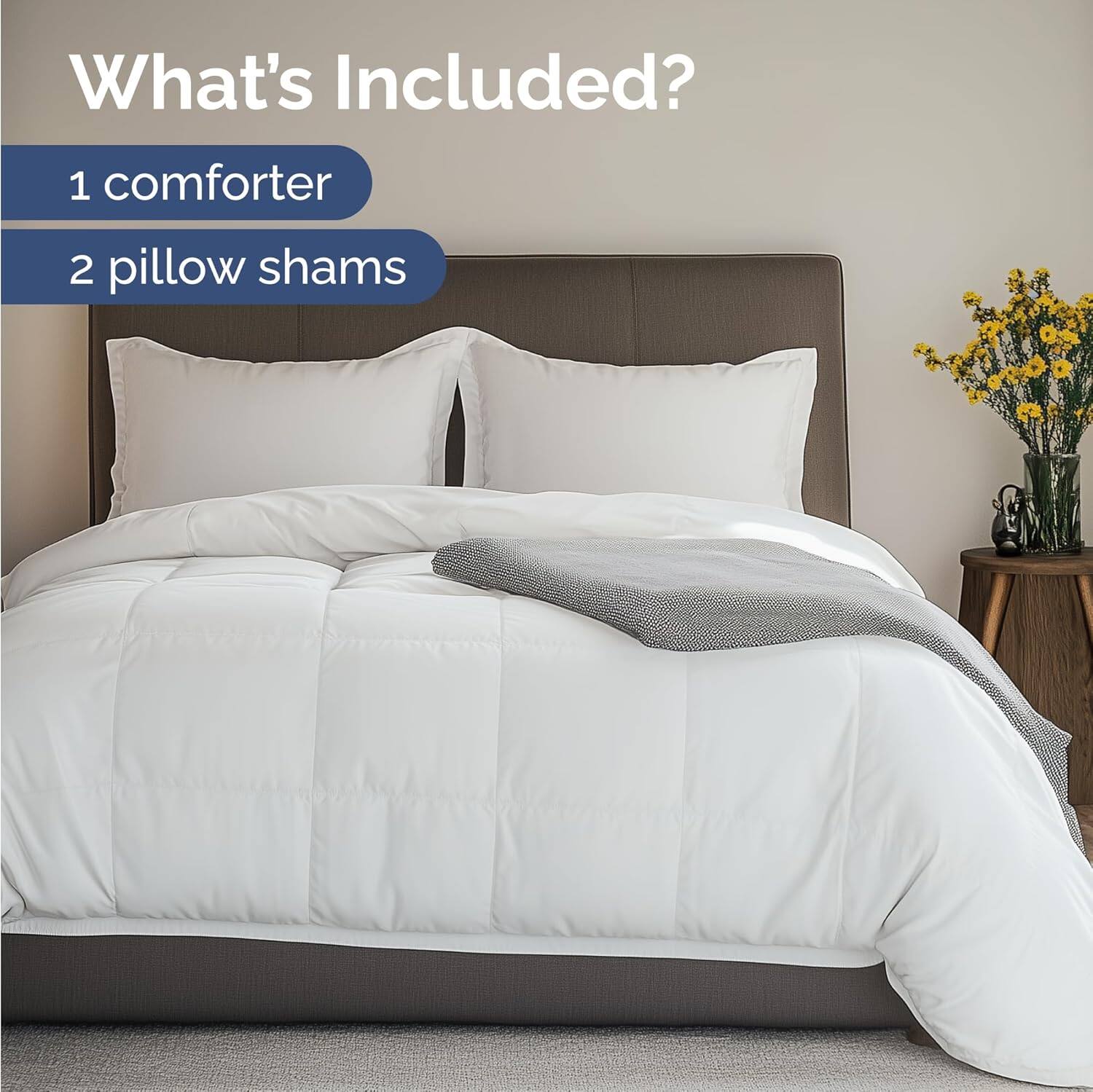 What's Included?  
1 comforter  
2 pillow shams