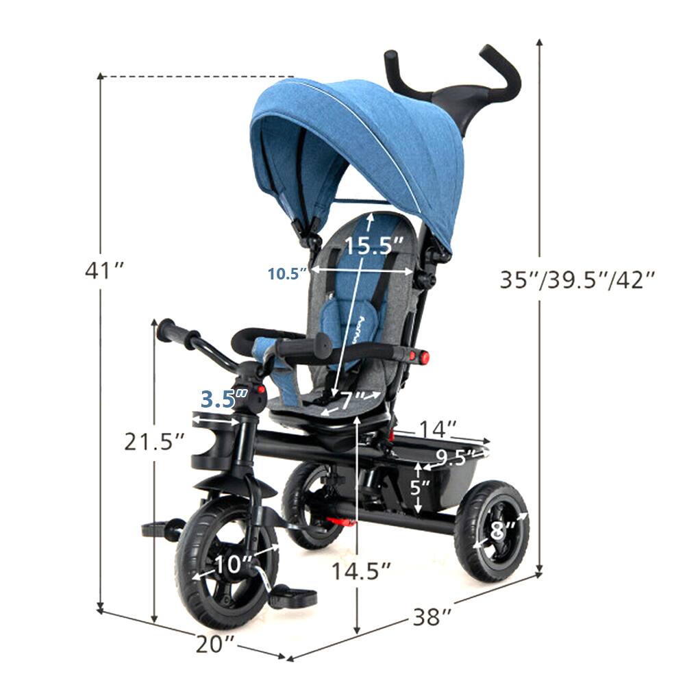 41"  
10.5"  
15.5"  
35"/39.5"/42"  
3.5"  
21.5"  
14"  
9.5"  
5"  
8"  
10"  
14.5"  
20"  
38"