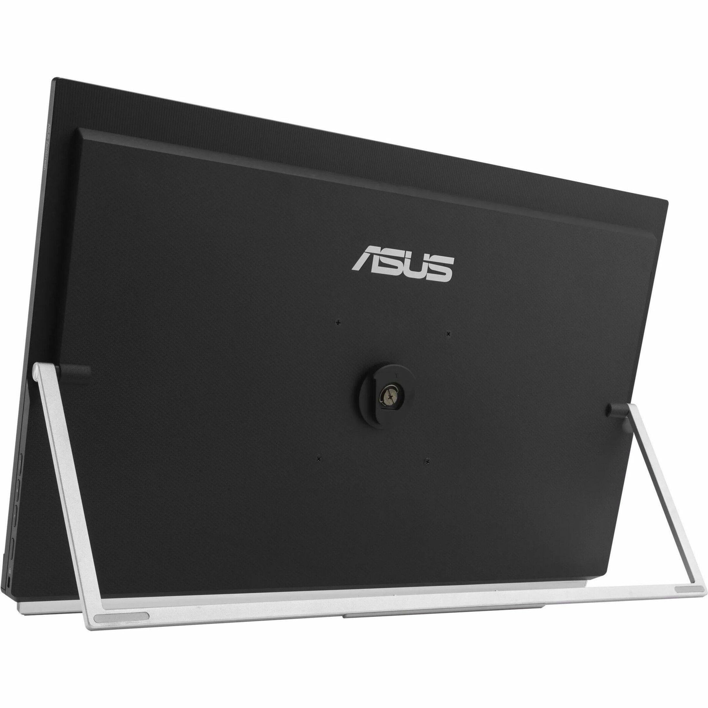 Back. ASUS - ZenScreen 24" FHD IPS 75Hz Portable Monitor (HDMI, USB-C) - Black.