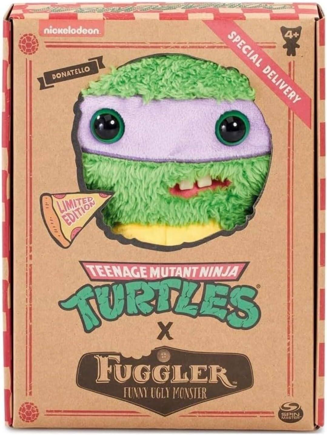 nickelodeon  
DONATELLO  
SPECIAL DELIVERY  
4+  
LIMITED EDITION  
TEENAGE MUTANT NINJA TURTLES  
x  
FUGGLER  
FUNNY UGLY MONSTER  
SPIN MASTER