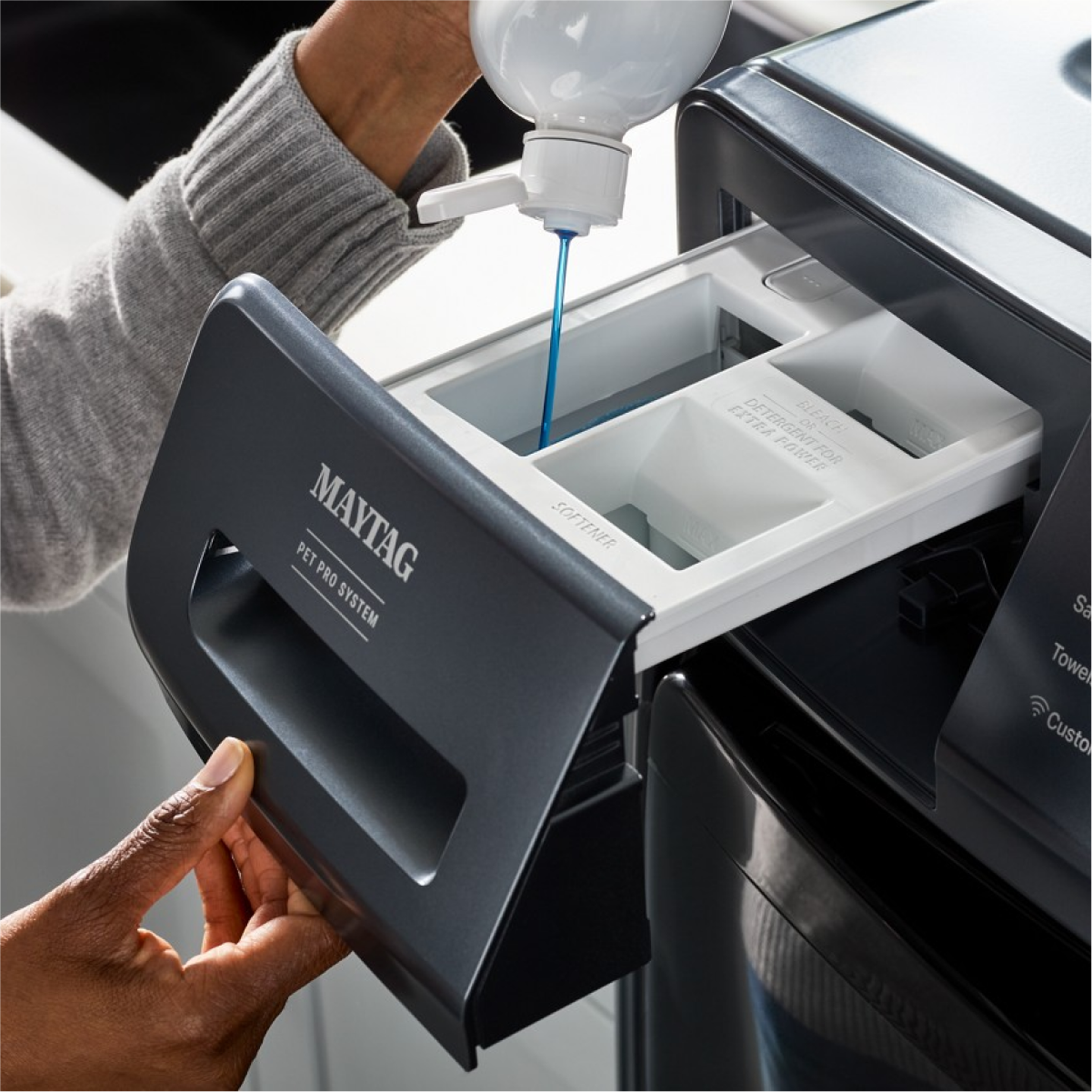 Maytag MFW7020RF Maytag - 5.0 Cu. Ft. High-Efficiency Smart Front Load Washer with Steam and Pet Pro System - Midnight Steel 13