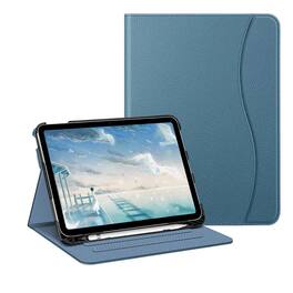Stock Preferred - Multi-Angle PU Leather Stand Case with Pencil Holder for iPad 11th/10th Gen. - Ocean Blue