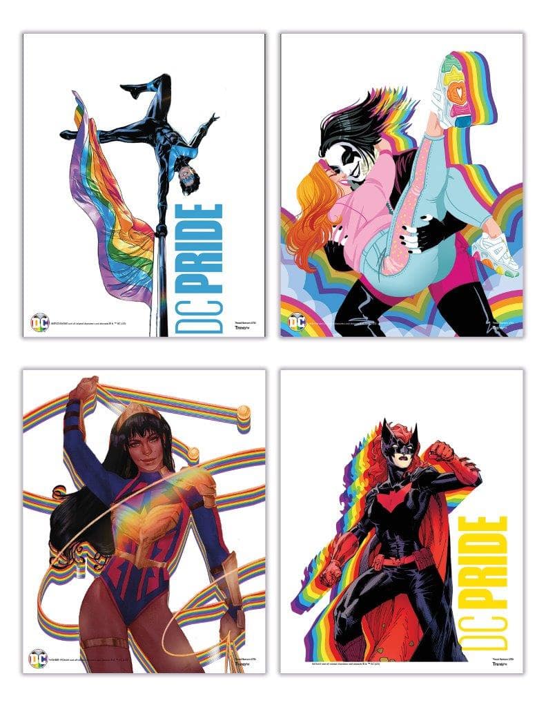 Trend Setters - DC Comics (Justice League - DC Pride) TrendyPrint™ Wall Art Set - Multicolor