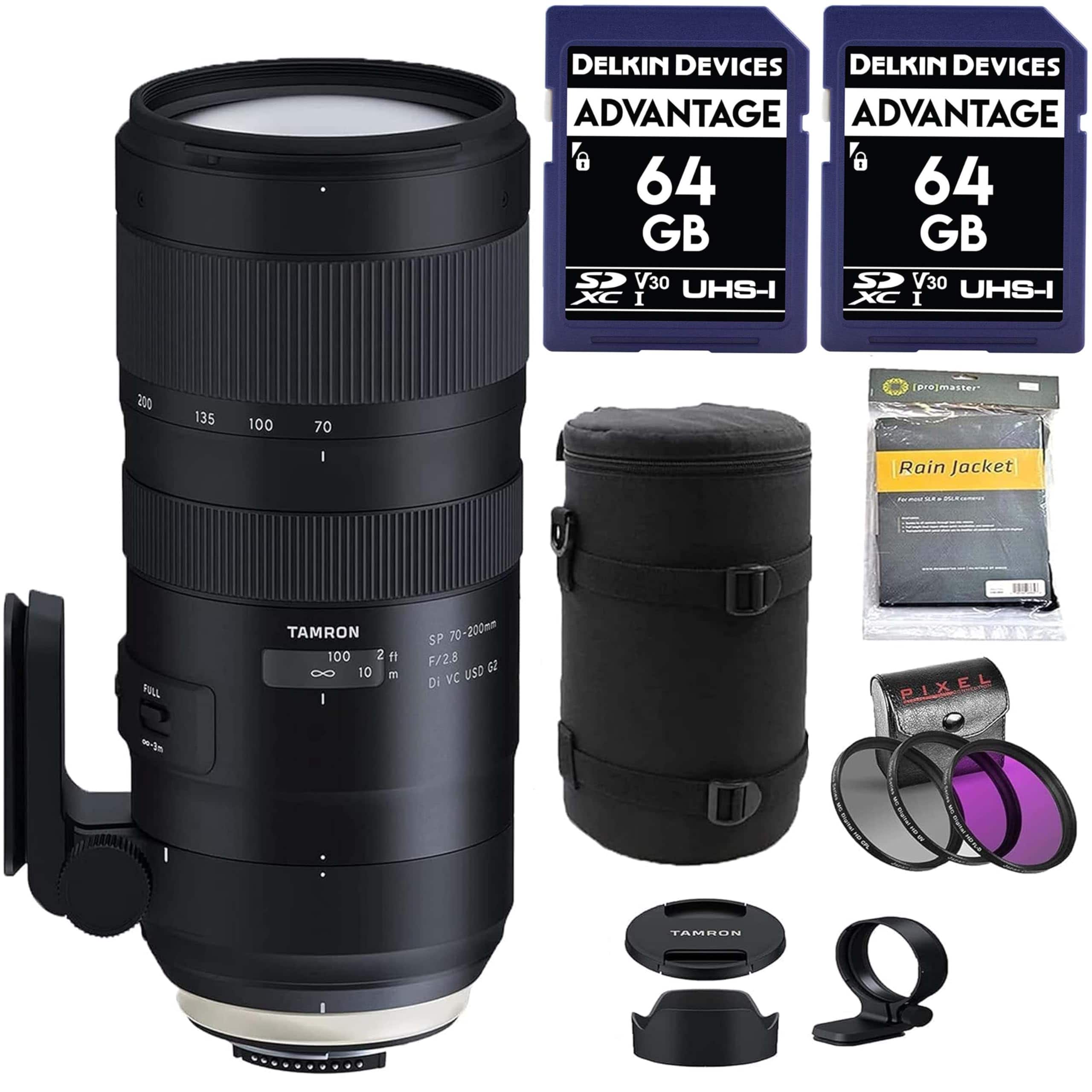 SP 70-200mm f/2.8 Di VC USD G2 Lens for Nikon F w/ Advanced Accessory Bundle | Tamron 70-200 mm F Mount Lens - Black price history on PriceWatchPro