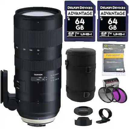 DELKIN DEVICES
ADVANTAGE
64 GB
SP V30 XC I UHS-I
TAMRON
SP 70-200mm F/2.8 Di VC USD G2
pro matter
Rain Jacket
PIXEL
w-5m
TAMRON
Lens Cap