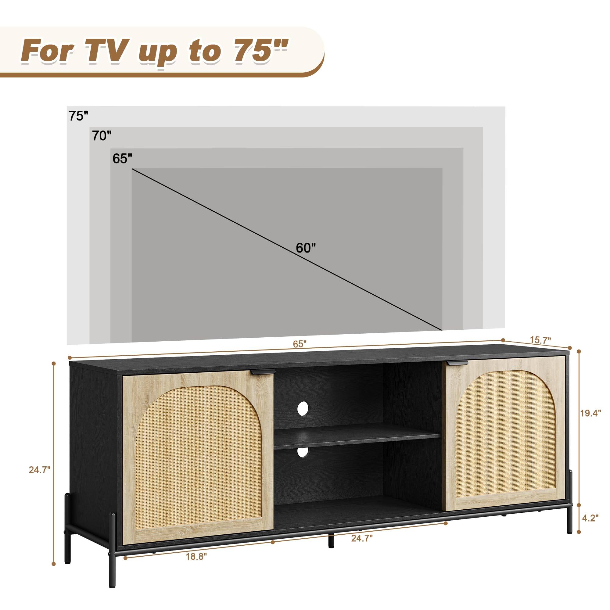 For TV up to 75"

75"
70"
65"
60"

65"

15.7"
19.4"
24.7"
4.2"
24.7"
18.8"