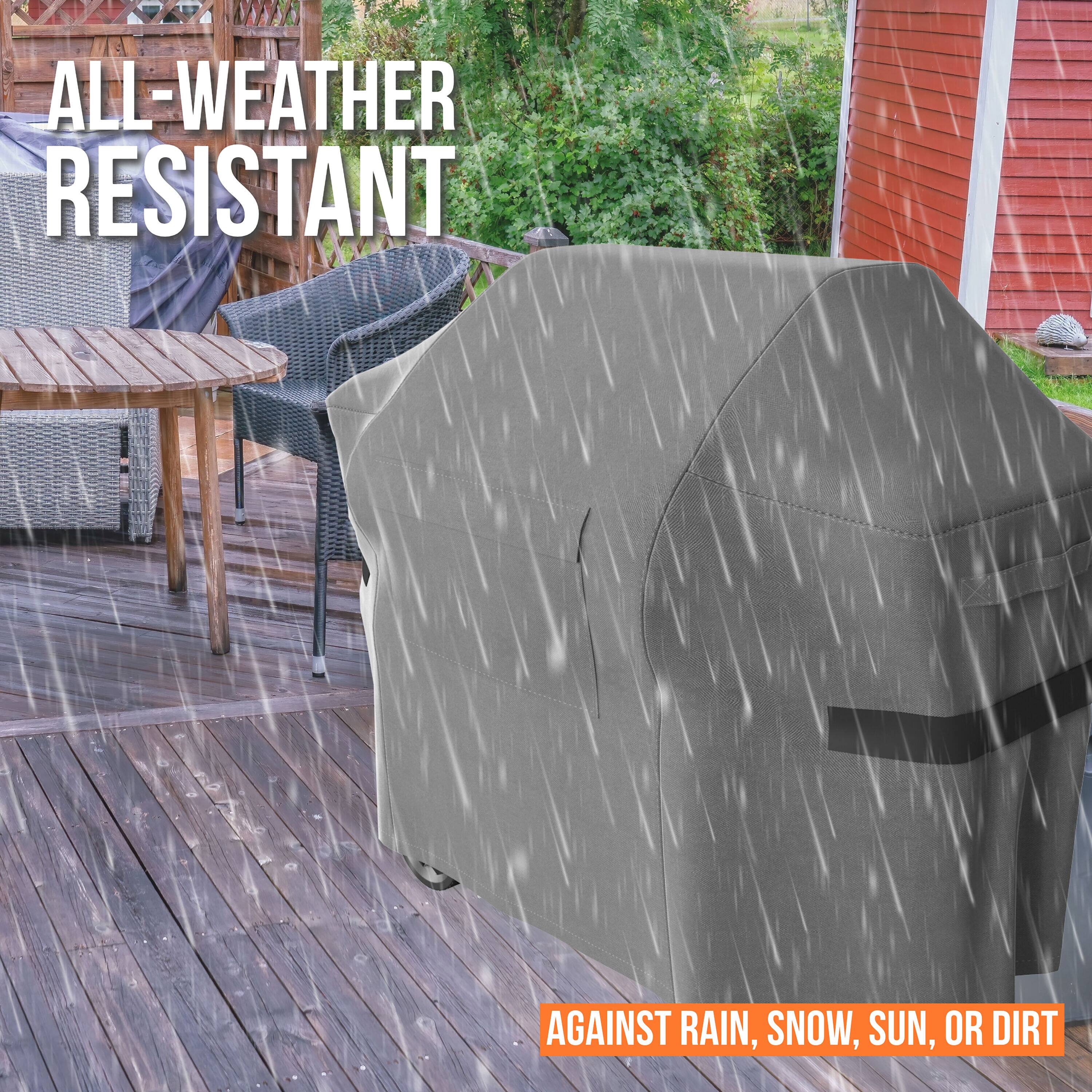 ALL-WEATHER RESISTANT  
AGAINST RAIN, SNOW, SUN, OR DIRT