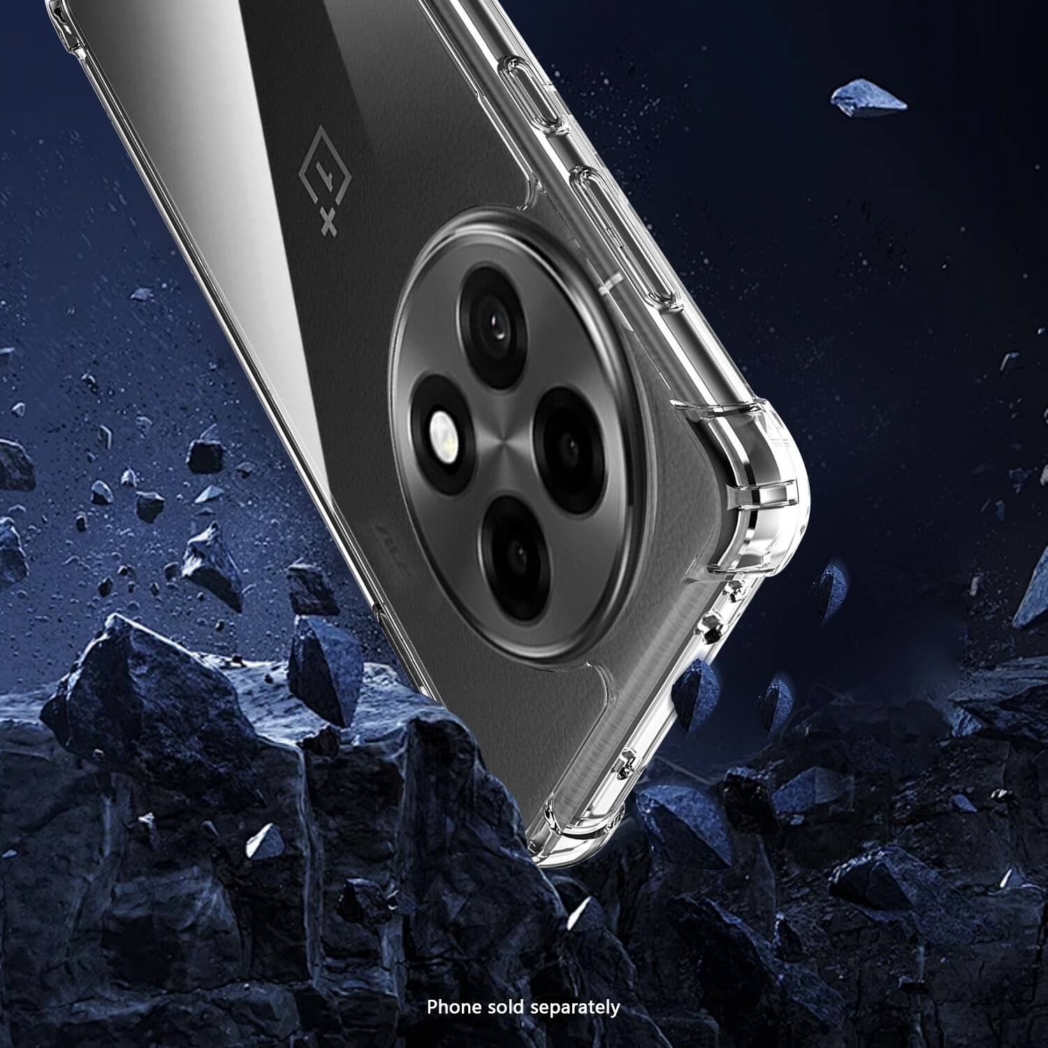 The image features a close-up of a cell phone, with the text "Phone sold separately" visible in the bottom right corner.