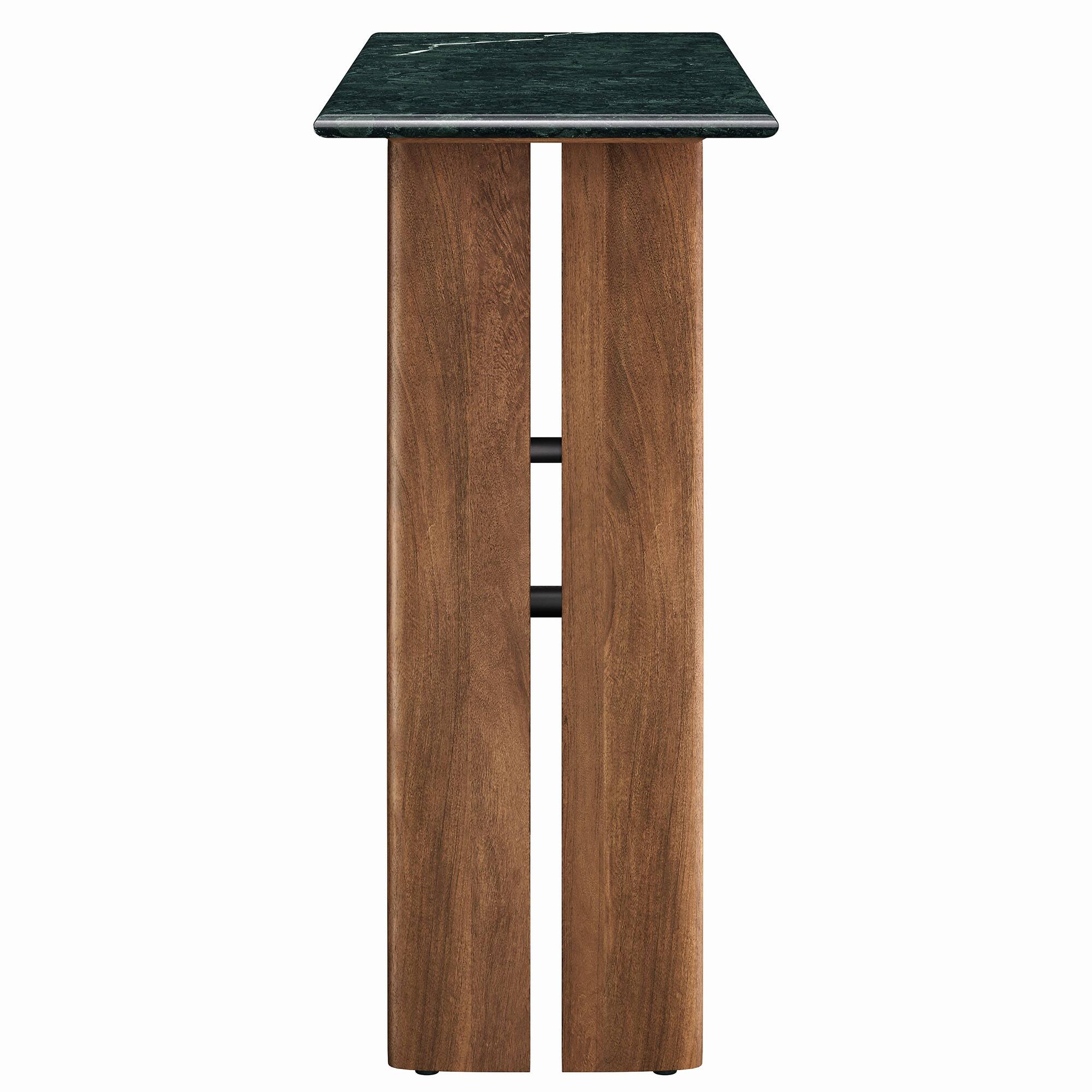 Alt View 2. Modway - Amistad 46 Inch Marble Console Table by Modway - Walnut Green Marble.