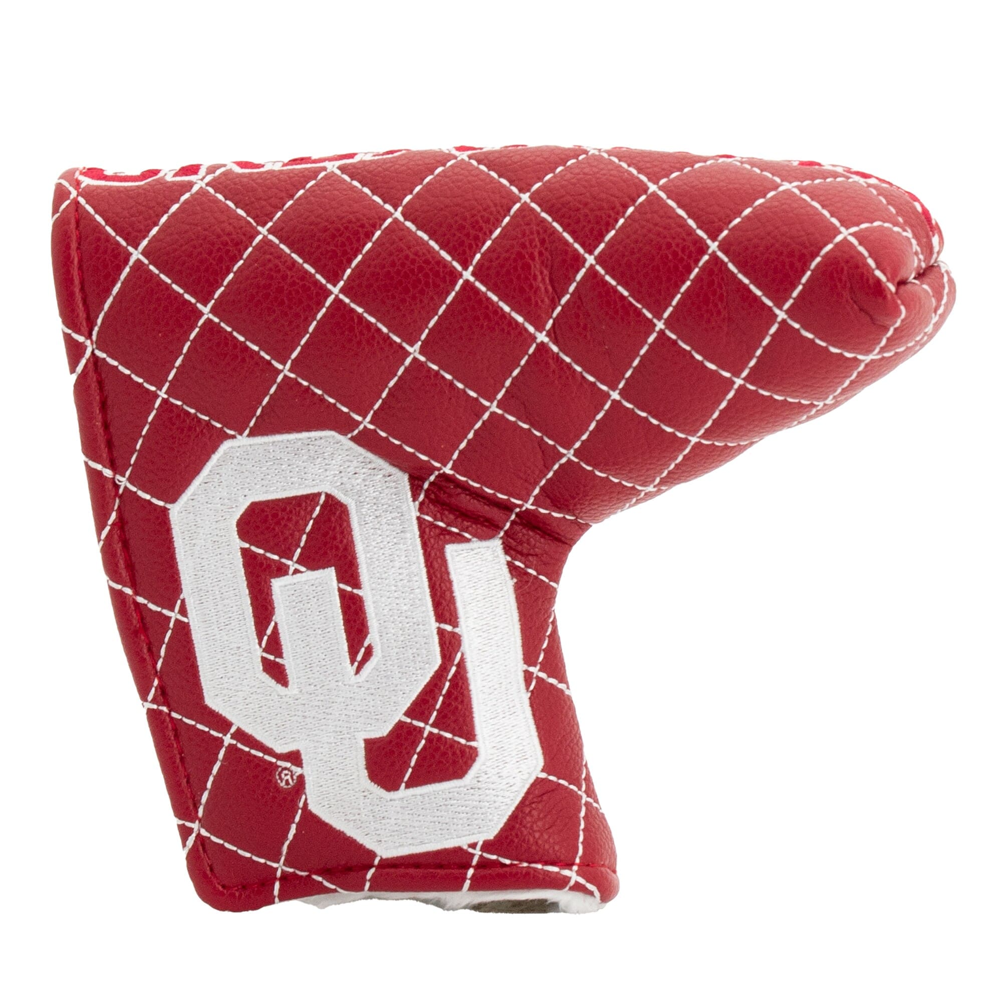 Front. Team Golf - Oklahoma Sooners Quilted Blade Putter Cover - Multicolor.