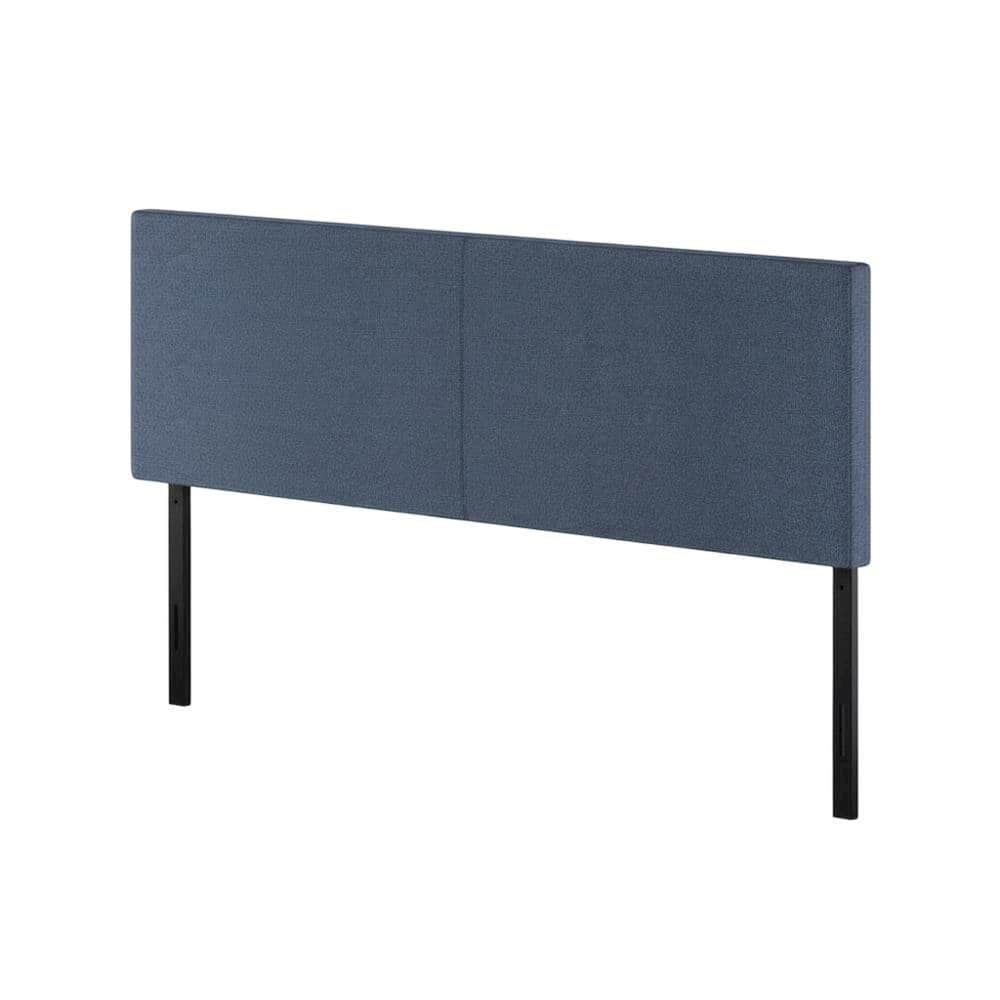 FurniFact - Upholstered King Headboard with Tufted Design for Bedroom - Blue Denim