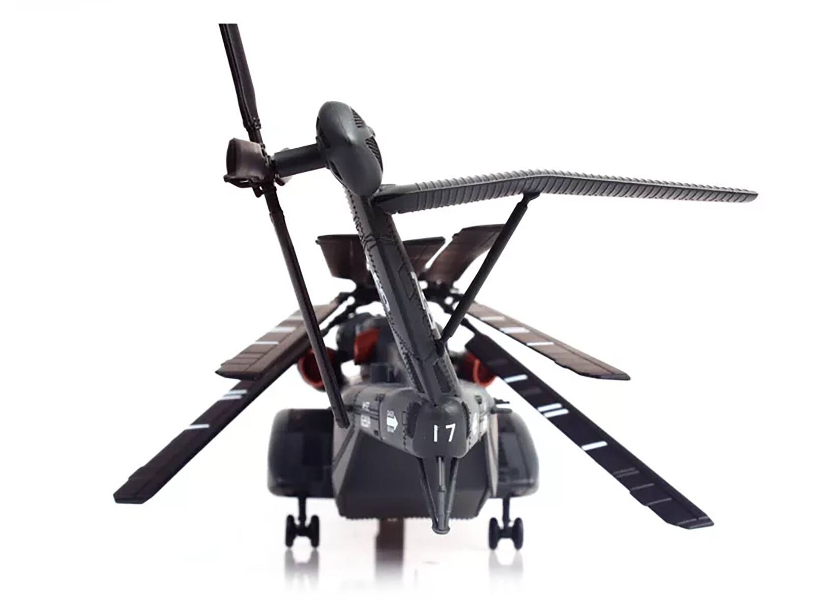 Alt View 5. Panzerkampf - Sikorsky MH-53E Sea Dragon Helicopter "US Navy, Blackhawks, Tail Number 17" Dark Gray 1/72 Die Cast Model by Panzerkampf.