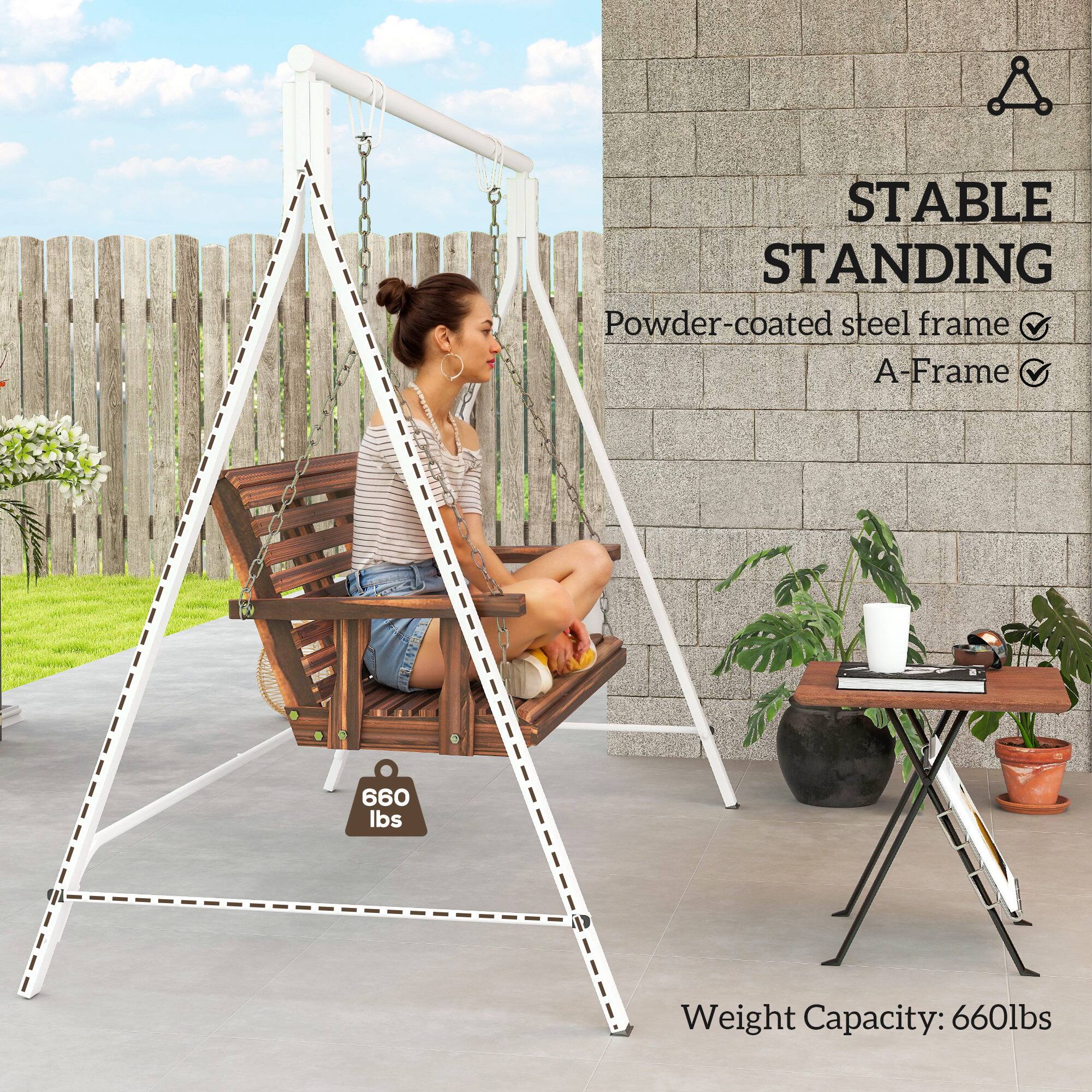STABLE STANDING  
Powder-coated steel frame  
A-Frame  
Weight Capacity: 660 lbs