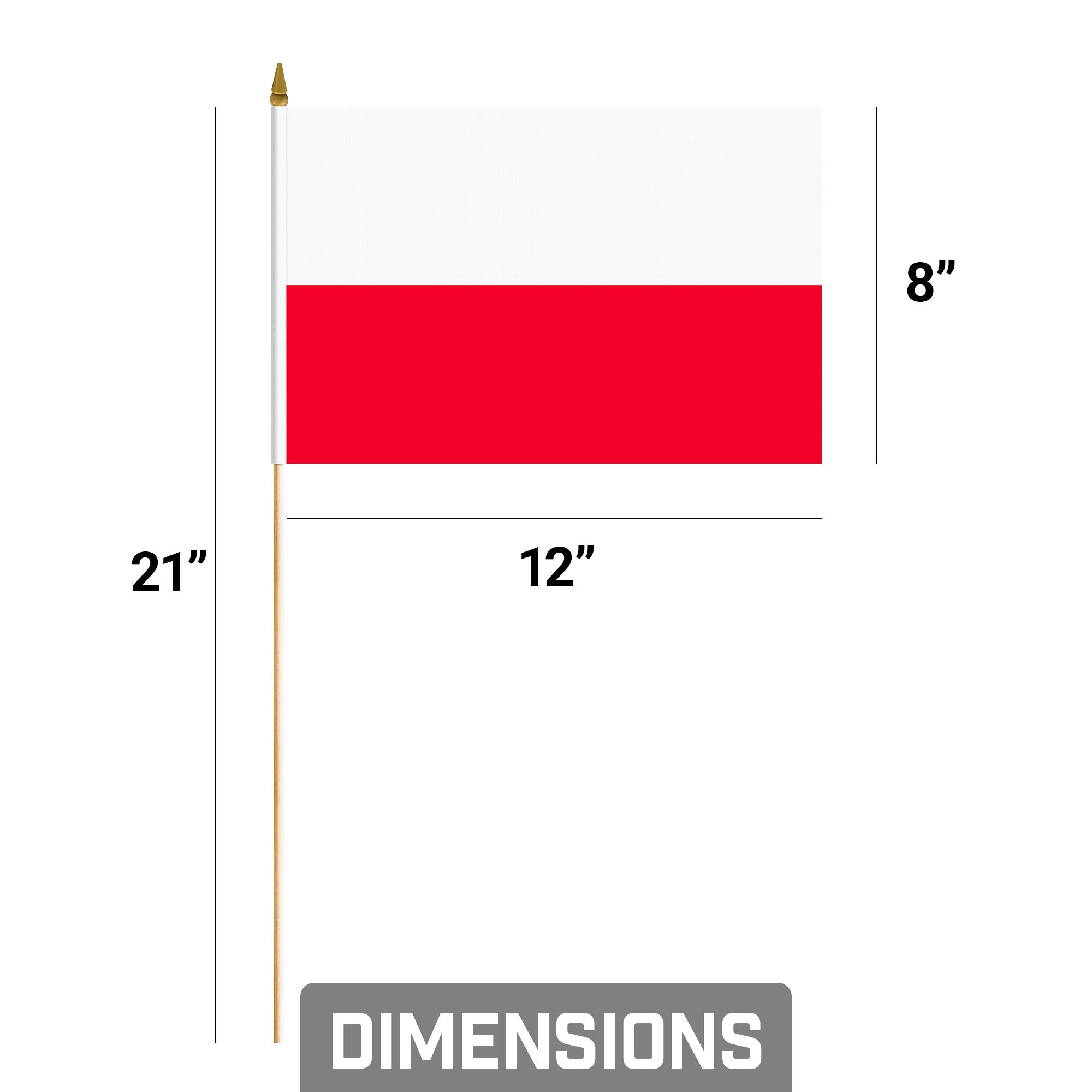 8" x 21" x 12" DIMENSIONS