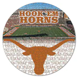 WinCraft - Texas Longhorns Round 500-Piece Puzzle - Multicolor