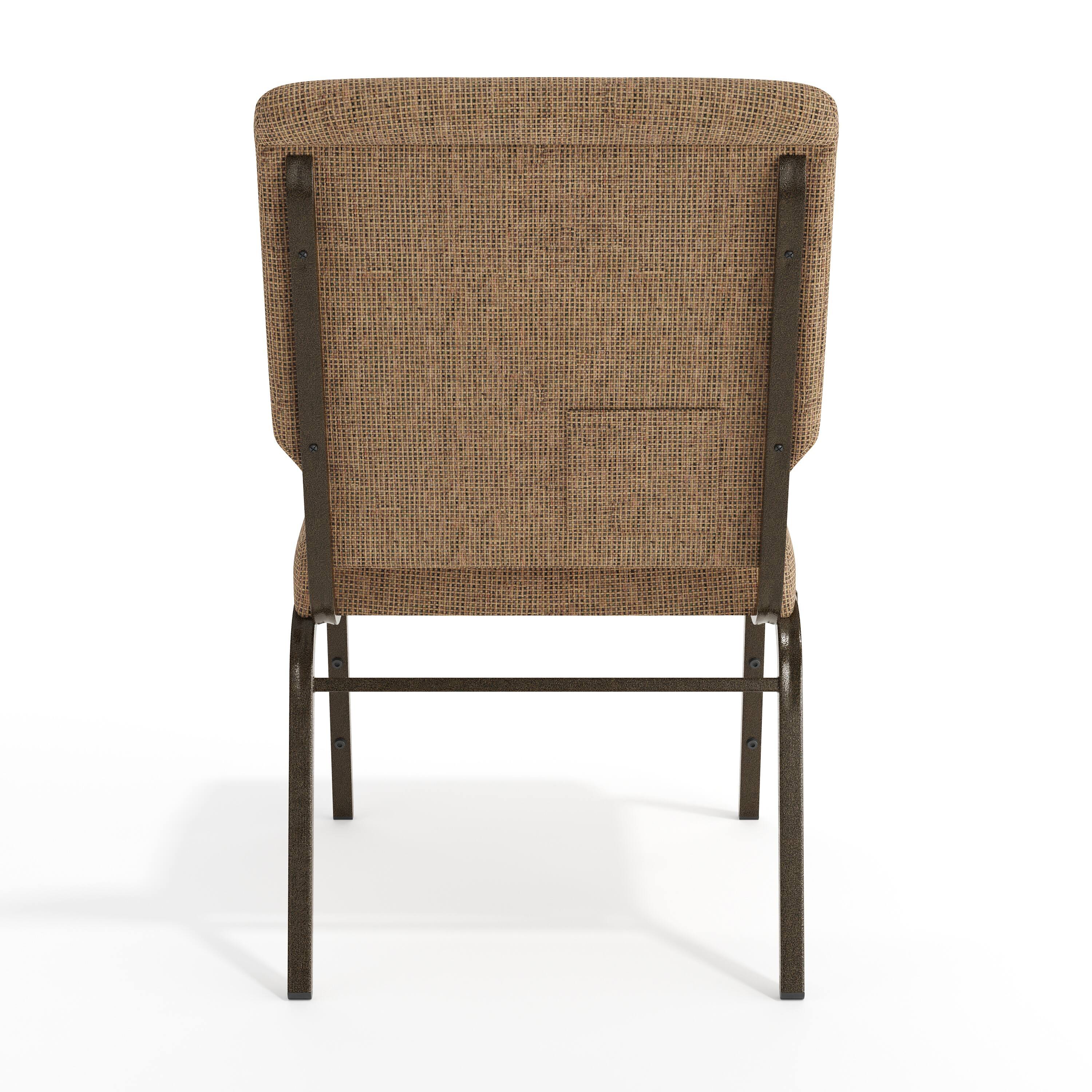 Alt View 7. Emma + Oliver - Church Chair 20.5 in. Wide - Mixed Tan Fabric/Gold Vein Frame.