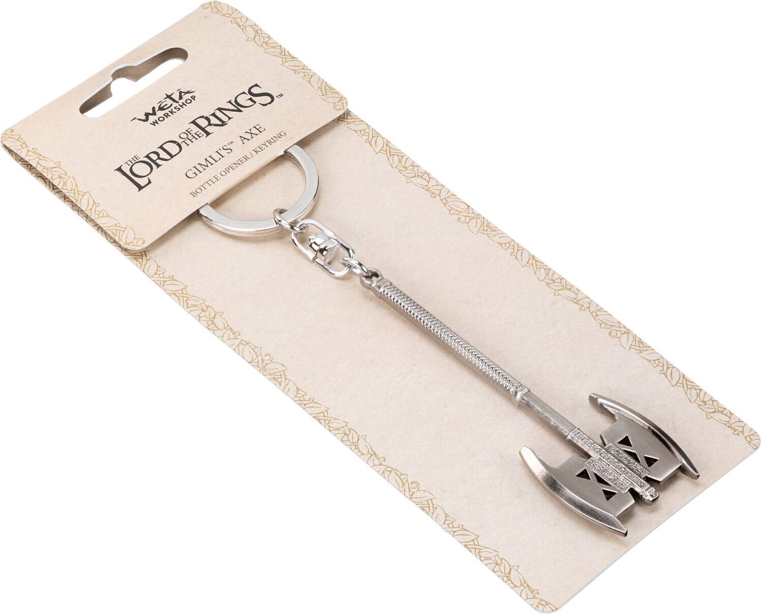 WORKSHOP RINGS  
THE LORD OF THE RINGS™  
GIMLI'S AXE  
BOTTLE OPENER KEYRING