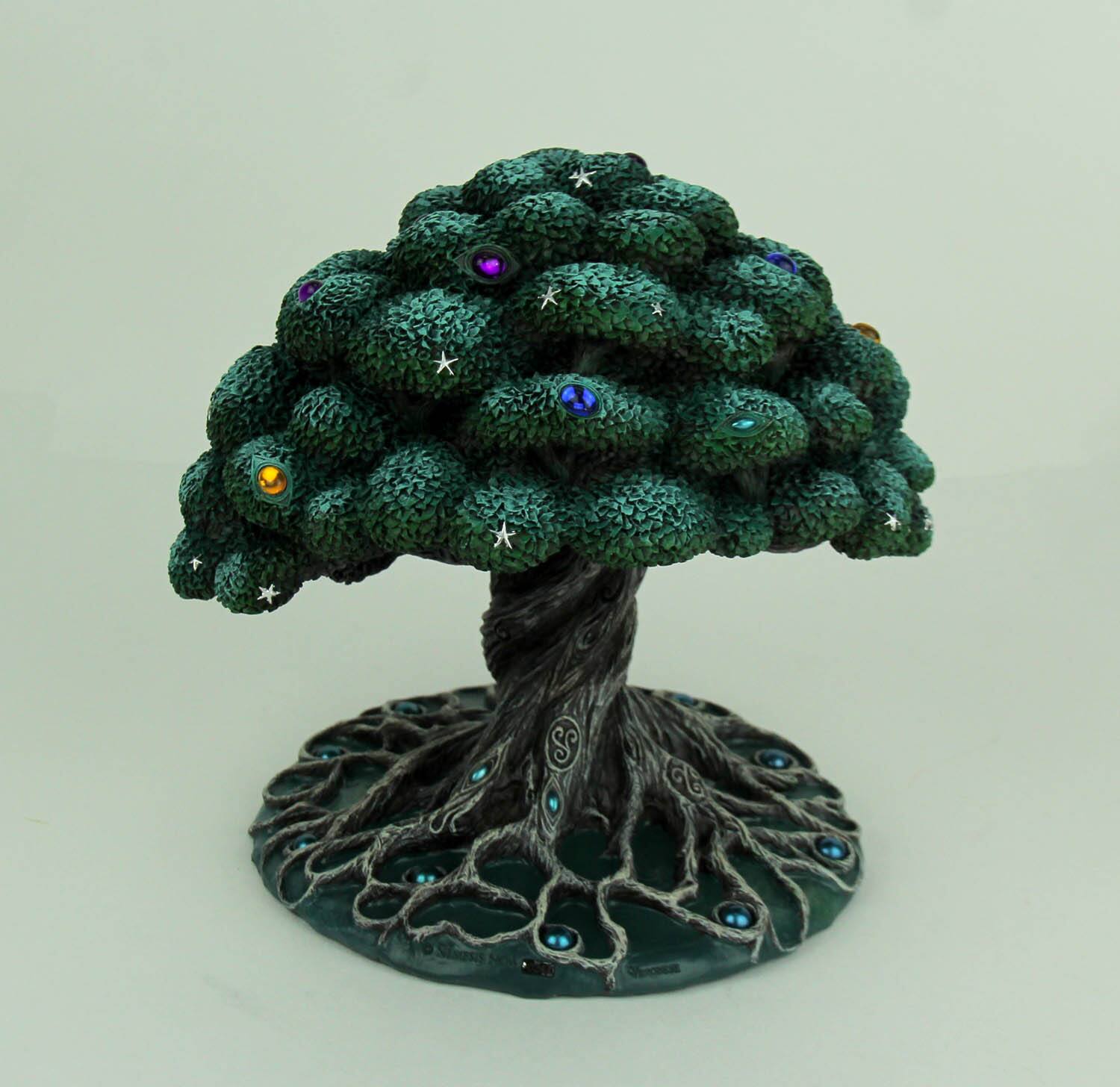 Alt View 2. Veronese Design - Tree of Life Statue by Artist Luna Lakota - Blue.