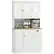 Front. Homcom - 71" Buffet with Hutch, Modern Farmhouse Kitchen Pantry Storage Cabinet with Microwave Oven Countertop, Drawer & Cupboard - White.