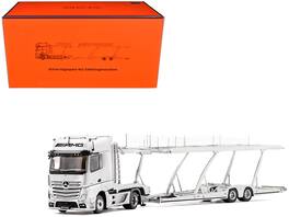 Mercedes-Benz Actros AMG Auto Transporter 1/64 Diecast Model by GCD - Silver Metallic