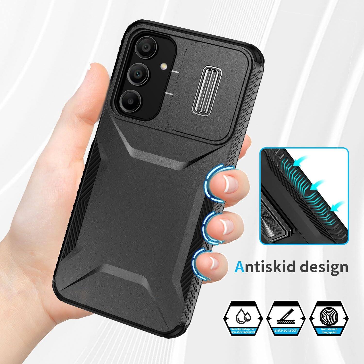 Antiskid design

Noo-stip waterproof 100% non-stick fingerprint
anti-scratch
Non-stained fingerprint