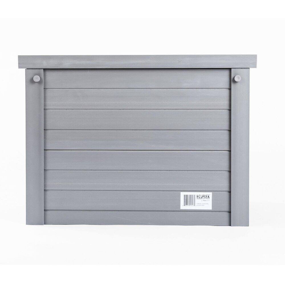 Alt View 1. New Age Pet - ECOFLEX Piedmont 2-Bowl Diner with Sliding Lid Storage Bin -Grey - Grey.