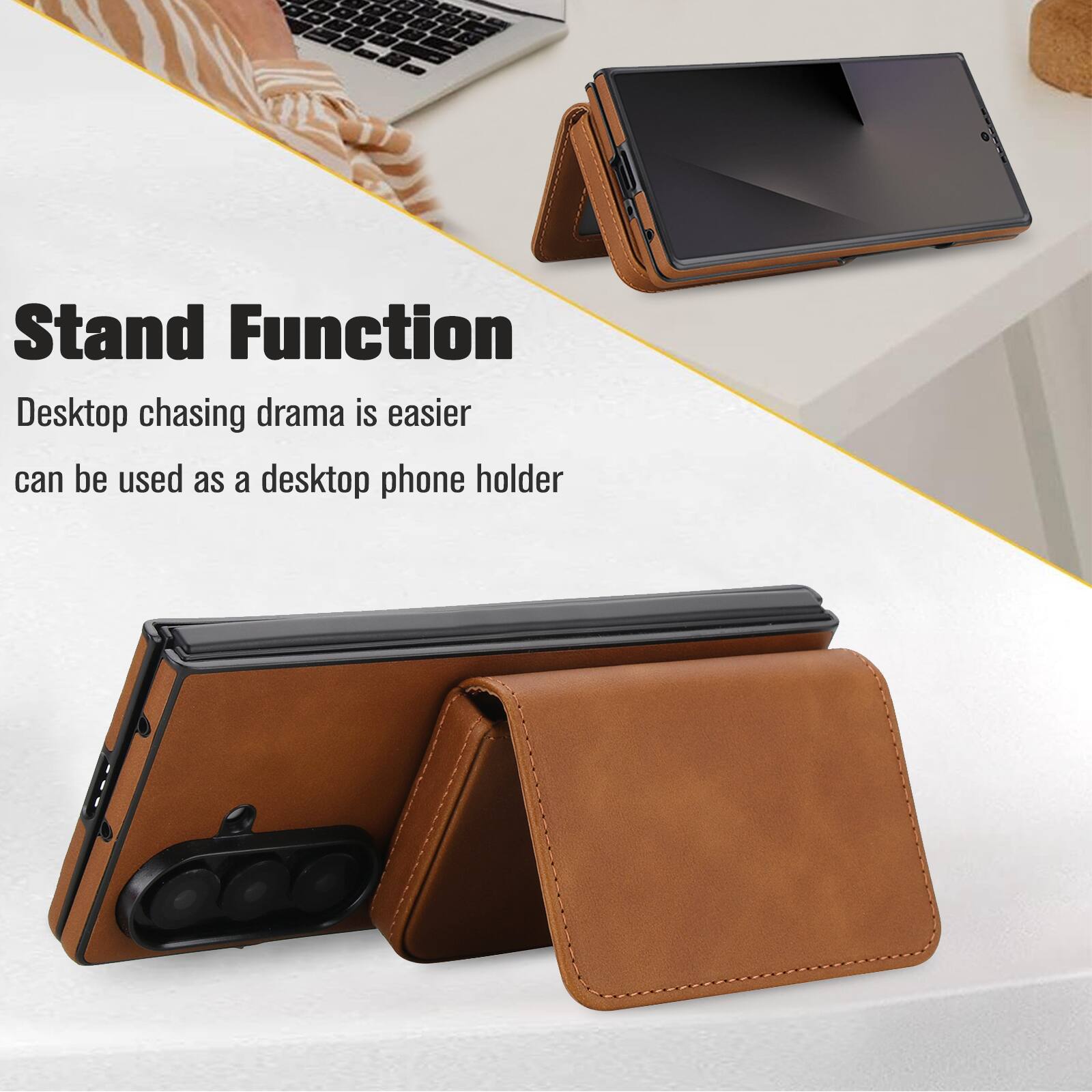 Stand Function  
Desktop chasing drama is easier  
can be used as a desktop phone holder