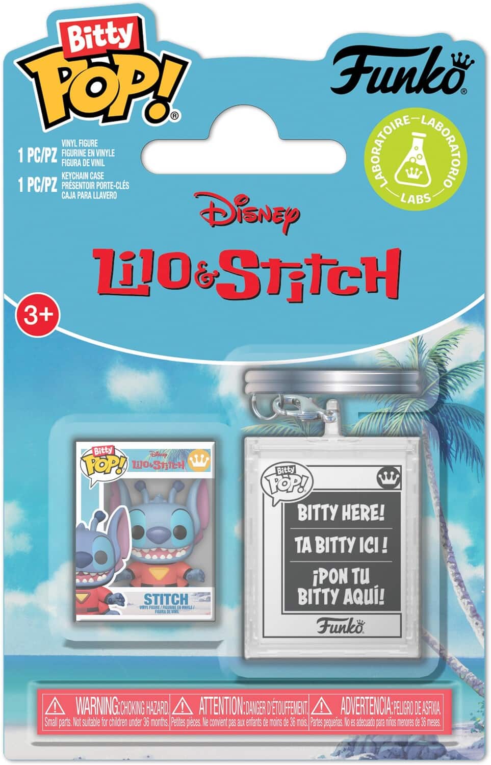 Funko - Bitty POP! & Accessory: Disney - 626 Stitch with Keychain - COLLECTIBLES - Multicolor