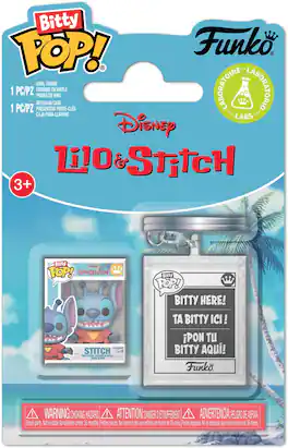 Funko - Bitty POP! & Accessory: Disney - 626 Stitch with Keychain - COLLECTIBLES - Multicolor