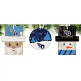 Fan Creations - Tennessee Titans 3-Pack Ornament Set - Multicolor