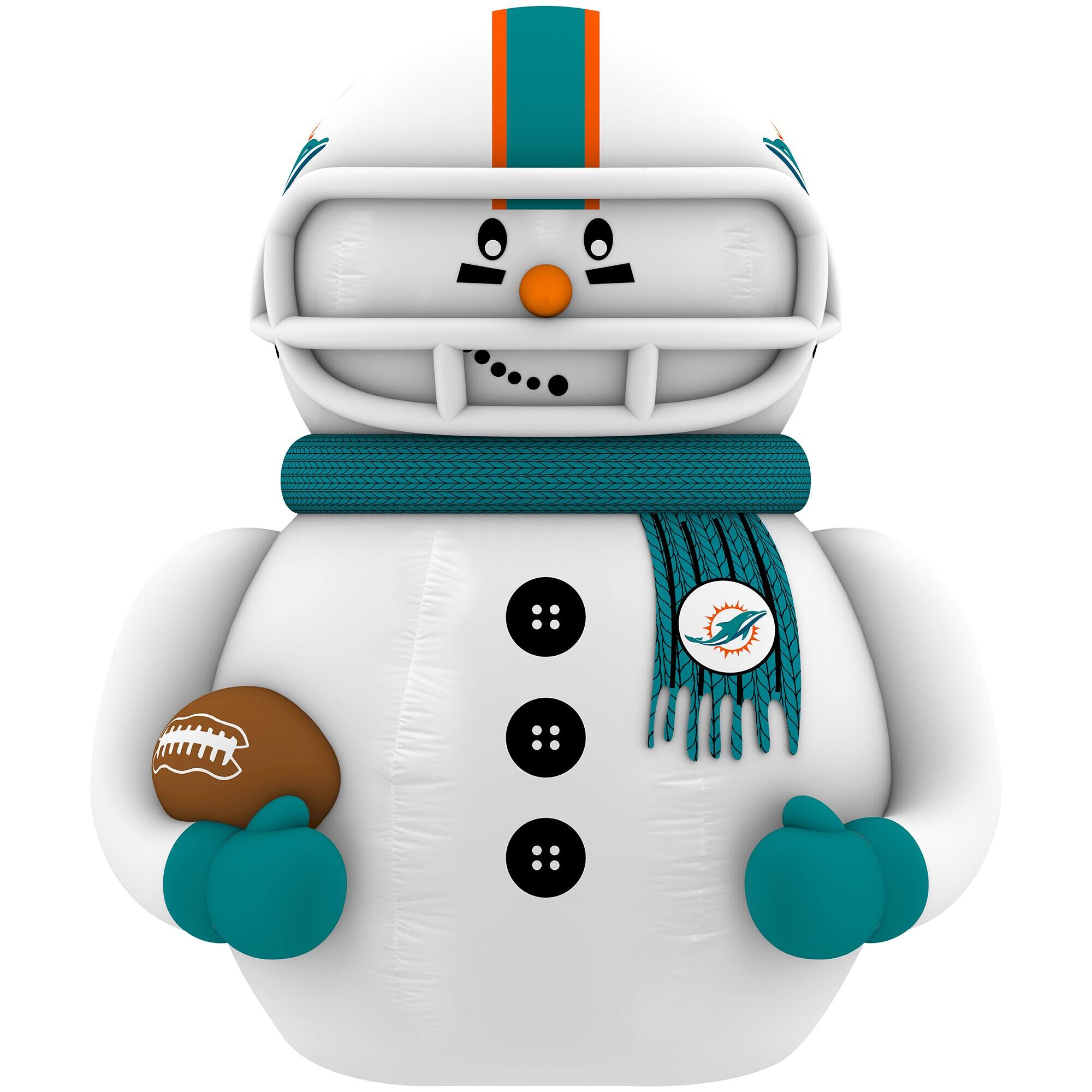 Sporticulture - Miami Dolphins 7' Inflatable Snowman Player - White