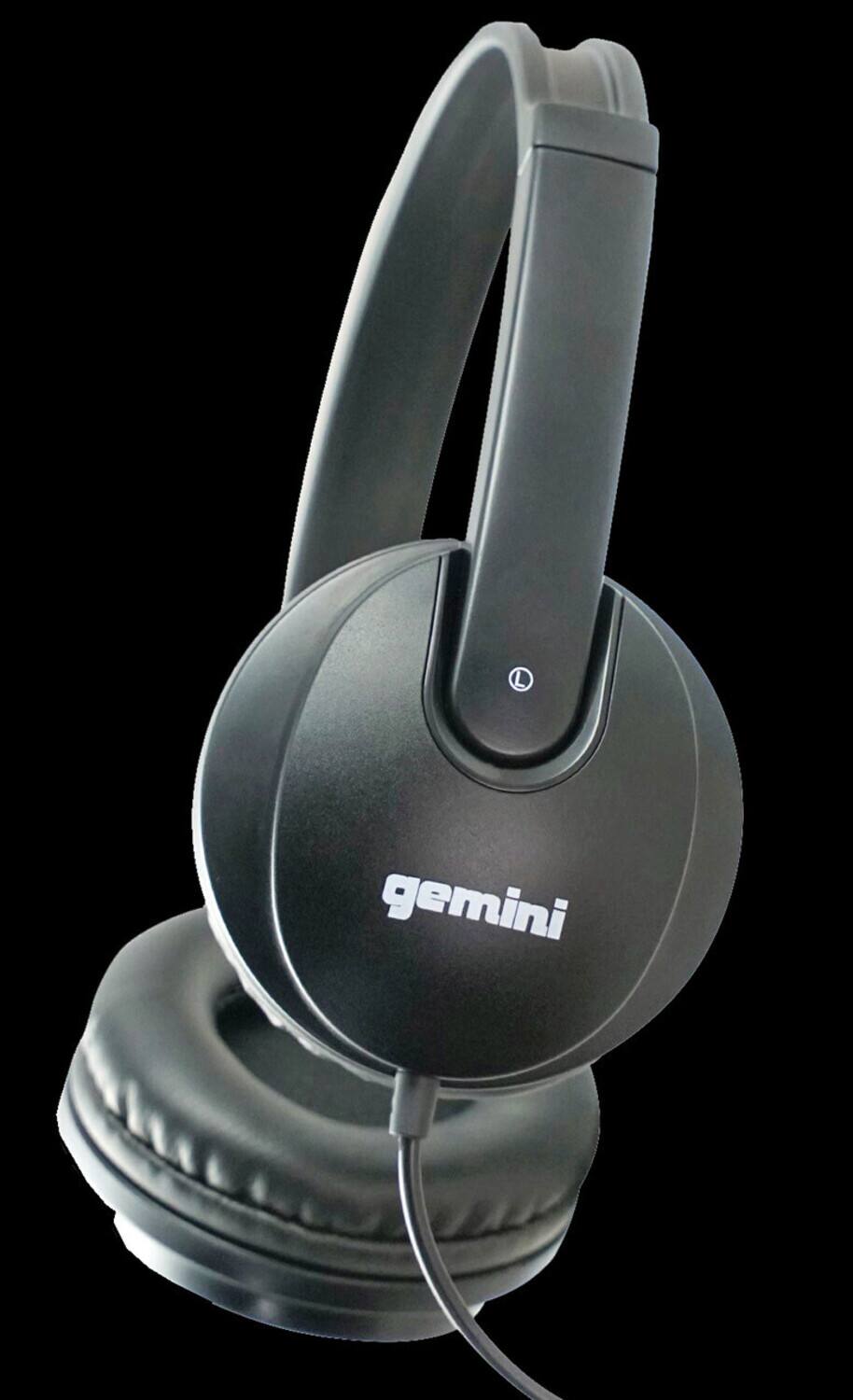 Alt View 1. Gemini - Gemini DJX-200 Comfort DJ Headphone - Lightweight - 40mm Dynamic Drivers (Black)   - HEADPHONES - Multicolor.