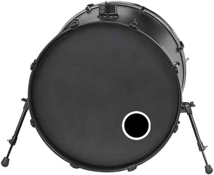 Angle. Gibraltar Hardware - 6" Port Hole Protector Rings, Two-Piece Snap-On Design for Bass Drum Head Protection.