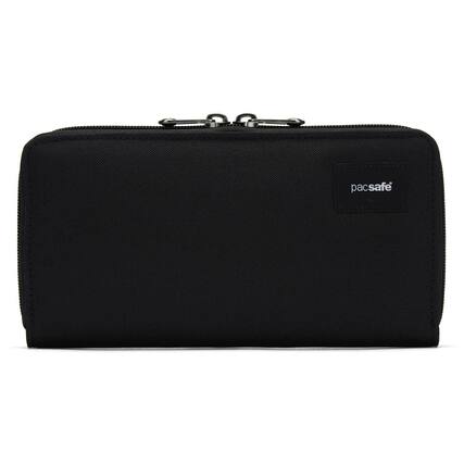 Front. Pacsafe - RFIDsafe Continental Wallet - Jet Black.