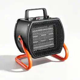 VEVOR - Greenhouse Heater, 1500W Electric PTC Space Heater with Fan, Low & High Heat Modes, 40° Adjustable Angle - Black;Orange