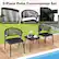 3-Piece Patio Conversation Set: Elegant Woven PU Ropes, Ergonomic Backrest, Sturdy Metal Construction