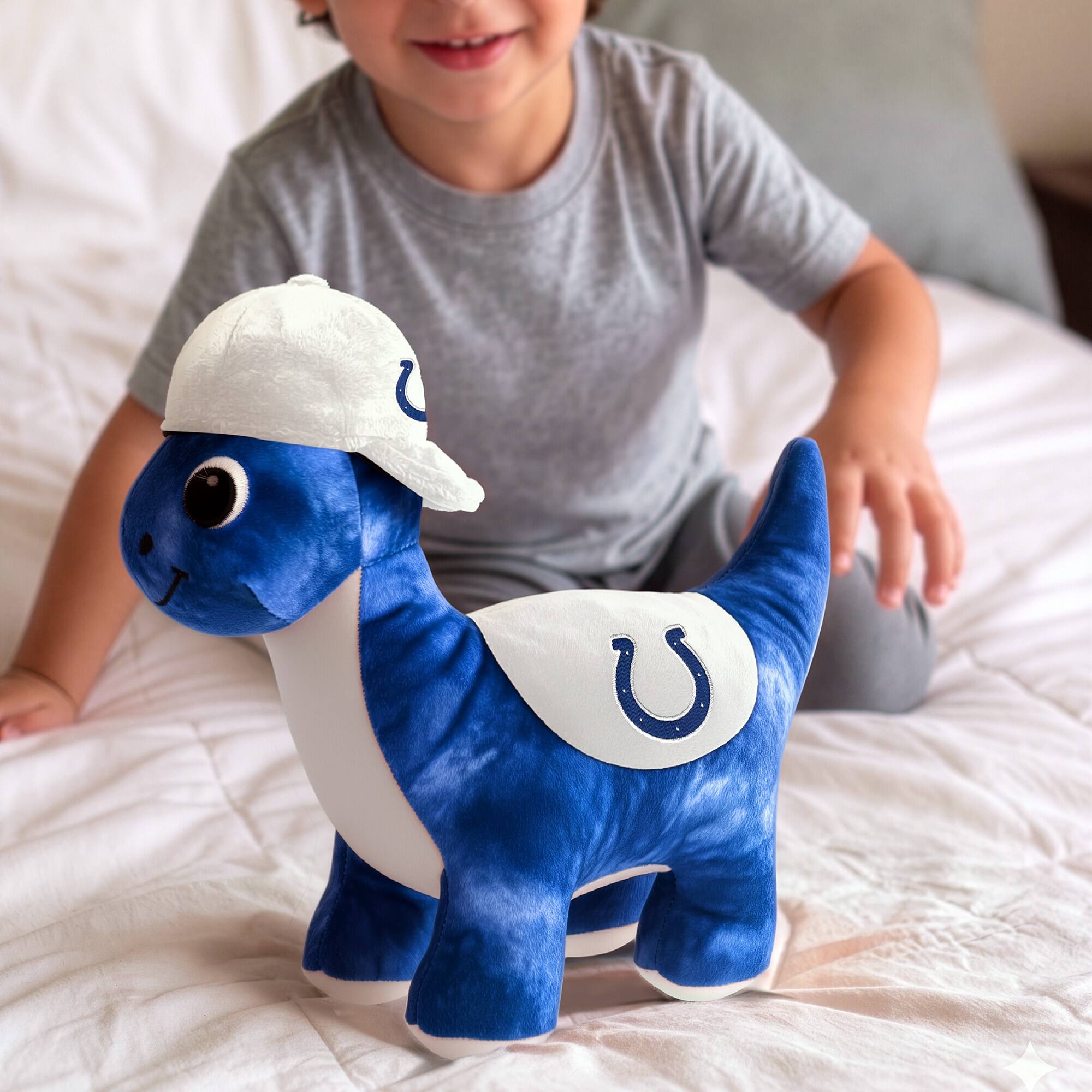 Alt View 2. Sporticulture - Indianapolis Colts Huddle Plush Fanasaur - Multicolor.
