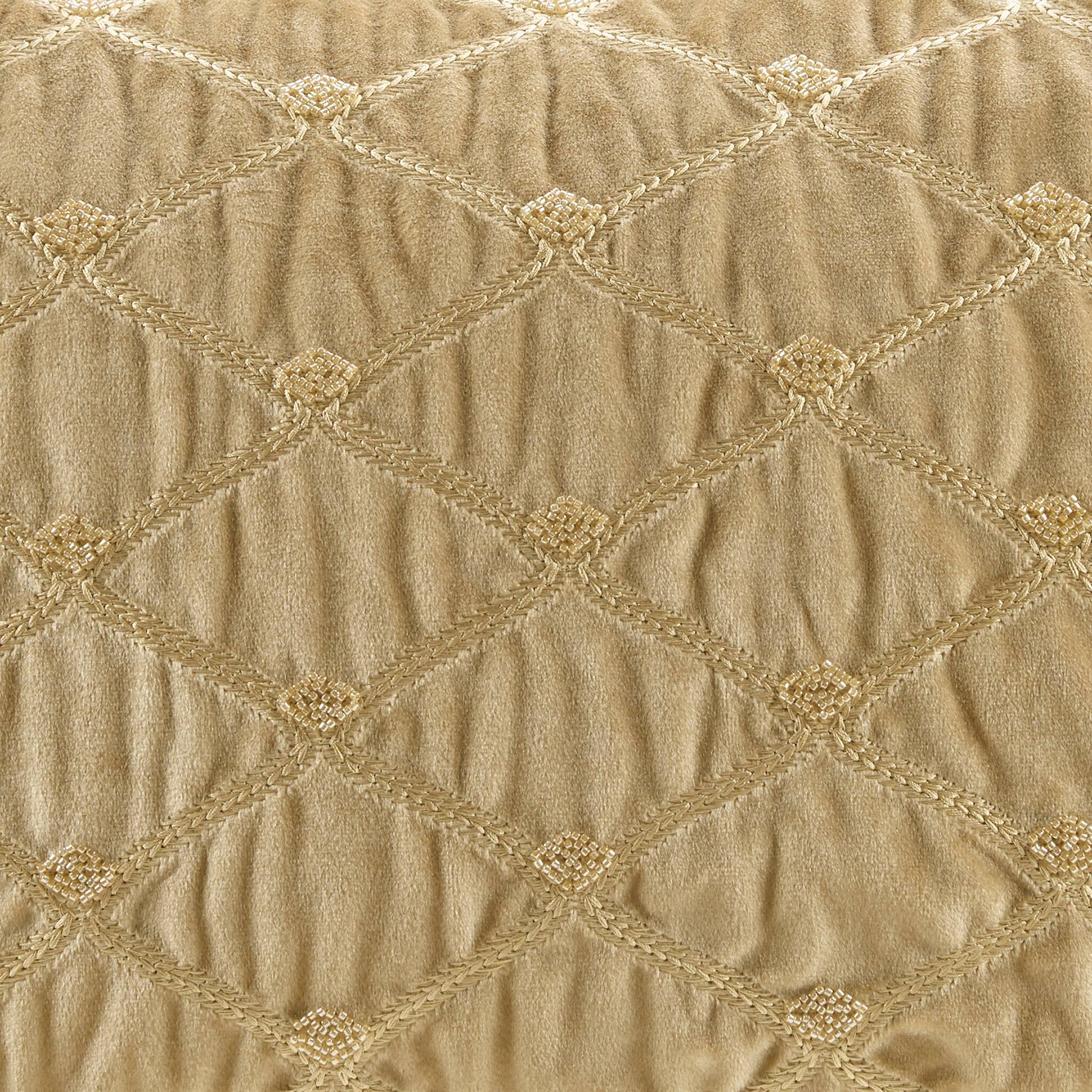 Alt View 5. Gracie Mills - Gracie Mills Brad Foxtail Stitched Velvet Oblong Decor Pillow - Gold.