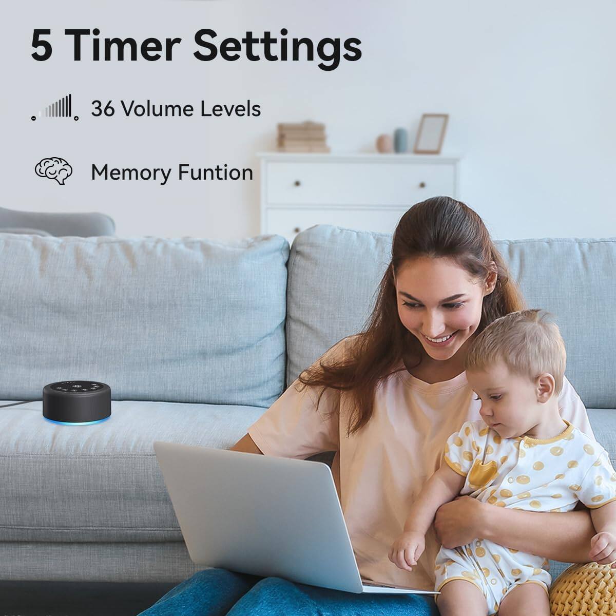 5 Timer Settings  
- 36 Volume Levels  
- Memory Function