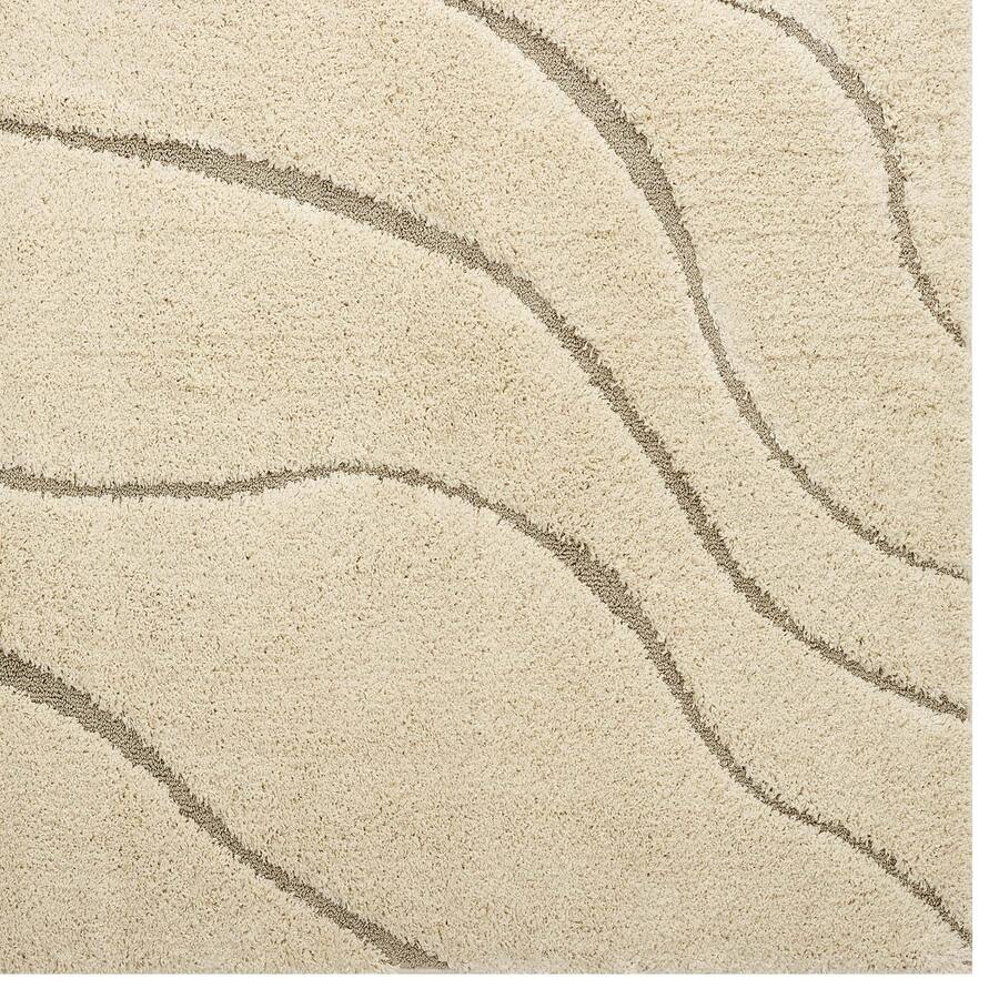 Abstract Pattern Shag Rugs Modway Jubilant Abound Abstract Swirl Shag Area Rug Creame and Beige R ...