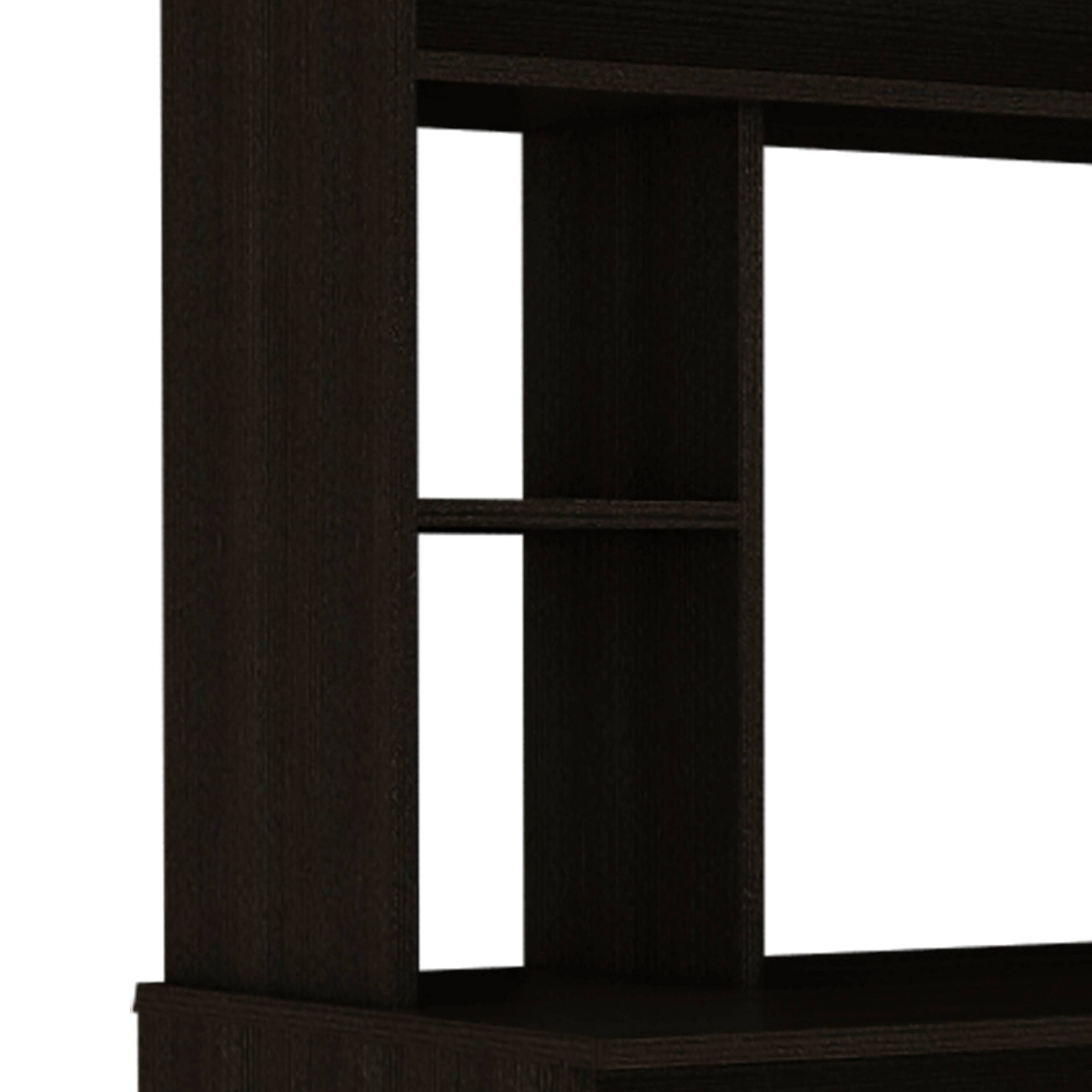 Alt View 2. TinyHomie - Sawgrass Writing Computer Desk Hutch Four Shelves - Black.