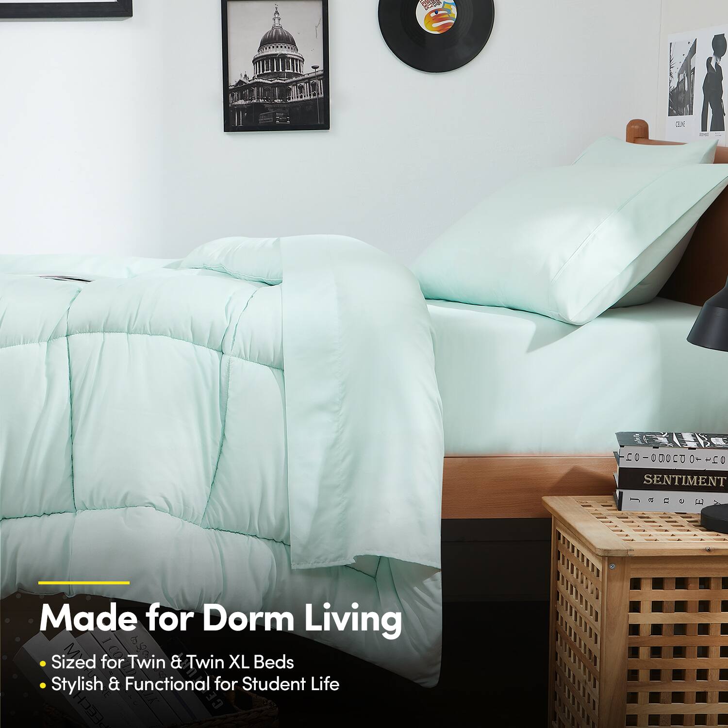 Made for Dorm Living  
- Sized for Twin & Twin XL Beds  
- Stylish & Functional for Student Life  

SENTIMENT