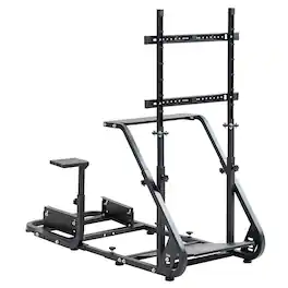 Dardoo - Adjustable Racing Simulator Cockpit with Monitor Stand Fit for Logitech G29 G920 - Black