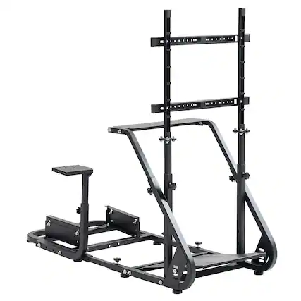 Front. Dardoo - Dardoo Adjustable Racing Simulator Cockpit with Monitor Stand Fit for Logitech G29 G920 - Black - Black.