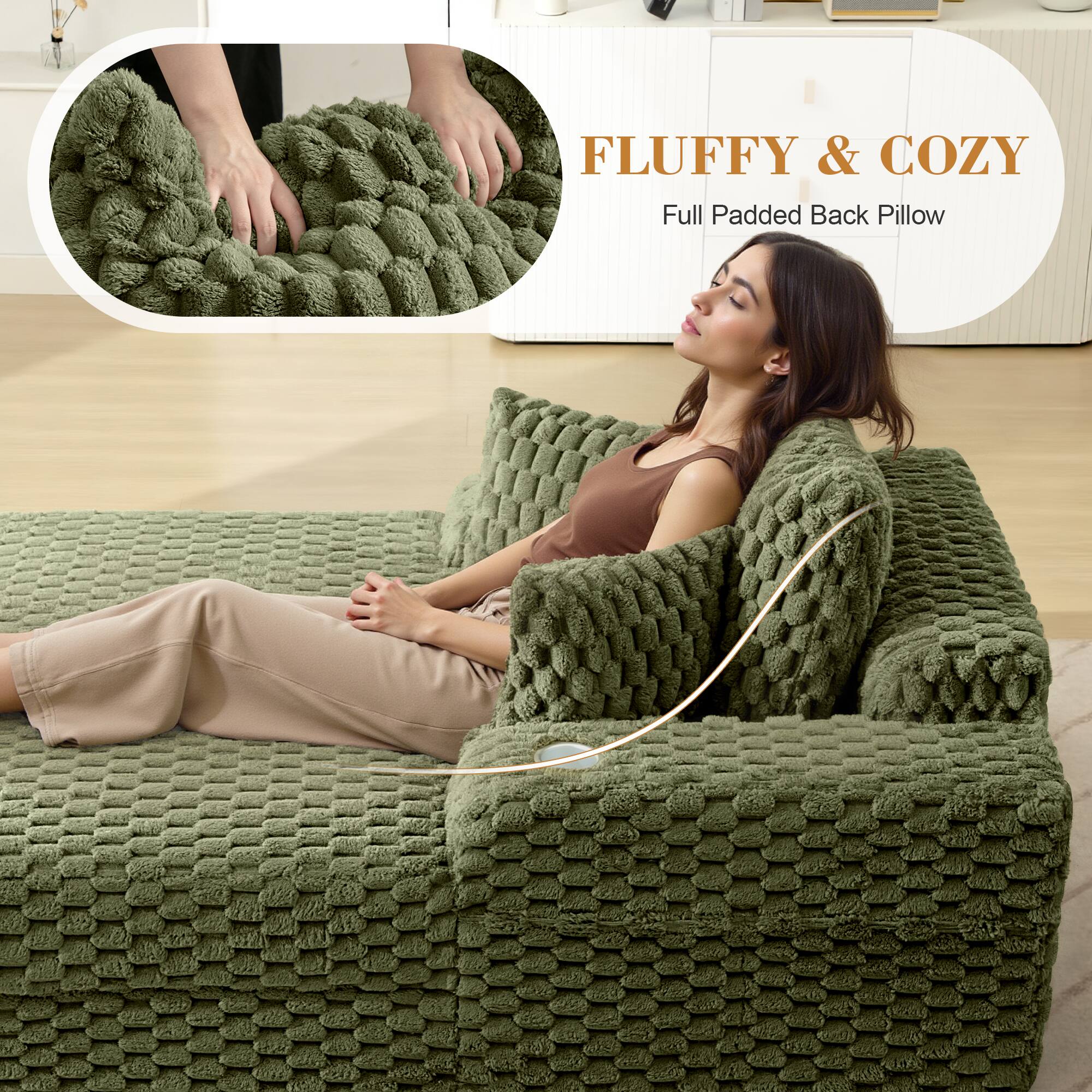 FLUFFY & COZY  
Full Padded Back Pillow
