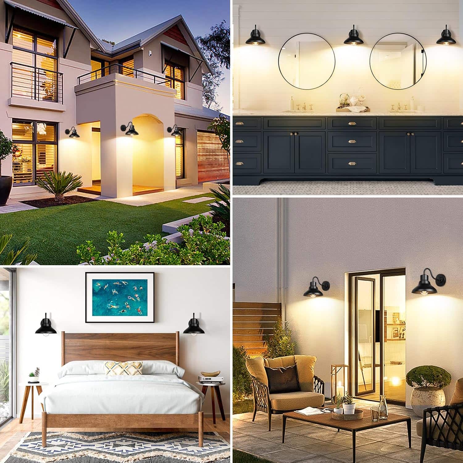 Nordic Hygge - 120FT LED Outdoor String Lights with Remote, Patio Lights Outdoor Waterproof with 36+2 Shatterproof ST38 LED Bulbs - Black