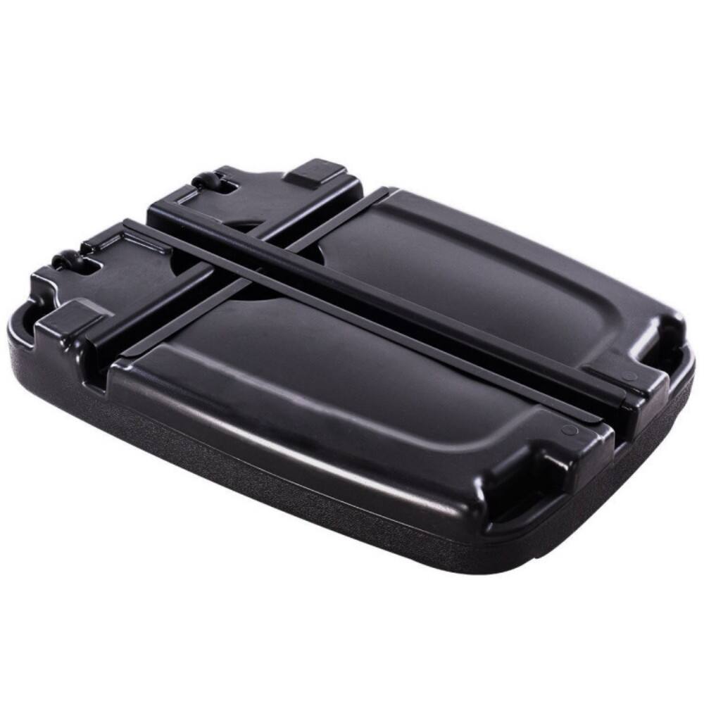 Back. Mondawe - 60L Plastic Weighted Fill Water Sand Wheel Patio Umbrella Base - Black.