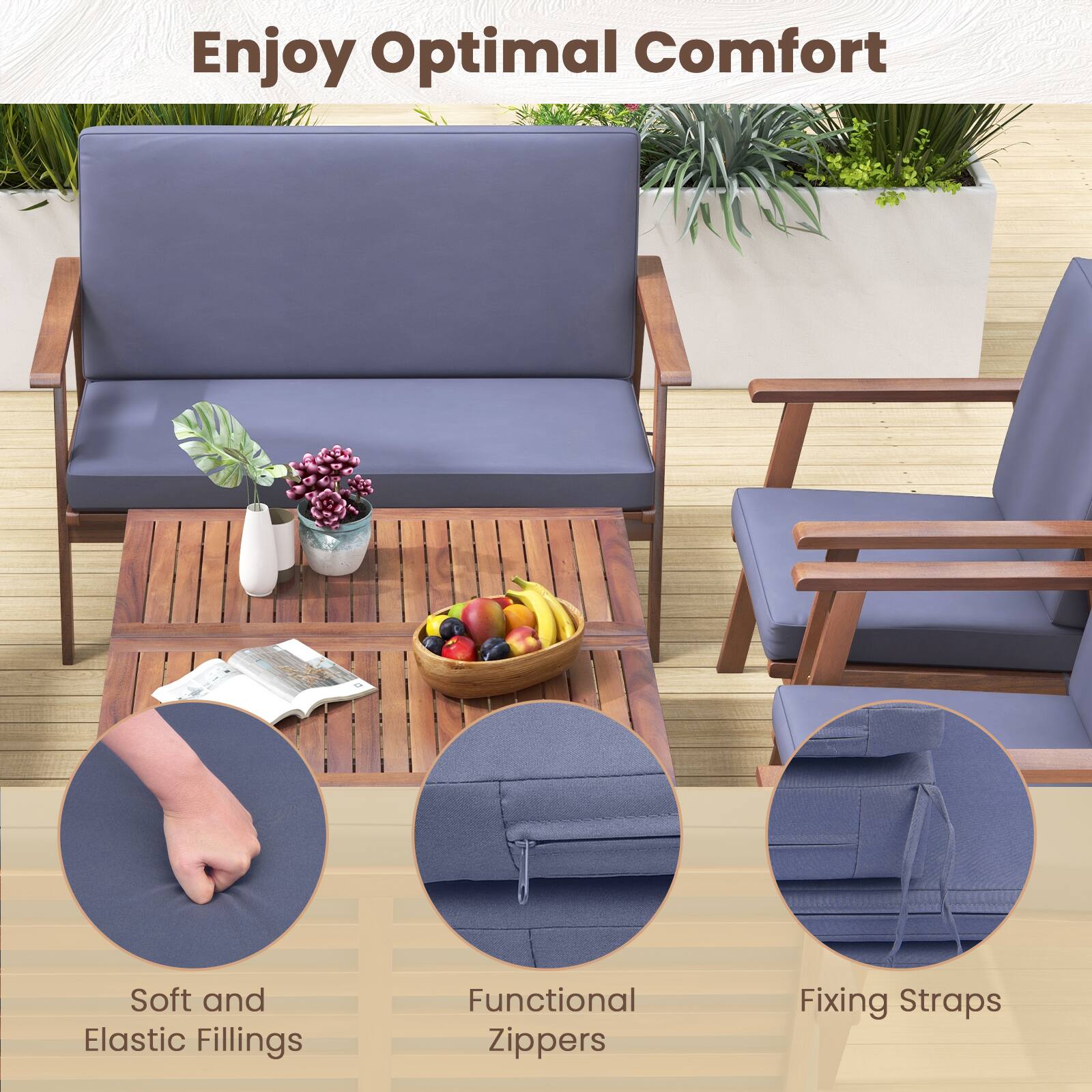 Enjoy Optimal Comfort Soft and Elastic Fillings Functional Zippers Fixing Straps