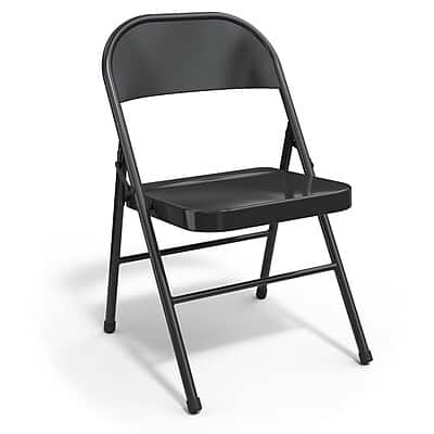 Staples - Staples® Metal Office Stacking & Folding Chair, 4/Pack (51501) - Black