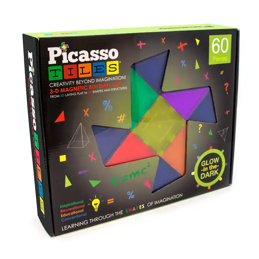 PicassoTiles PICASSO TILES Magnetic Tiles for Kids, STEM Building ...
